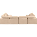 Meridian Indulge Beige Velvet Modular Sectional IMAGE 3