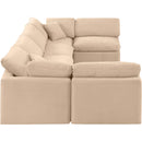 Meridian Indulge Beige Velvet Modular Sectional IMAGE 5