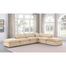 Meridian Indulge Beige Velvet Modular Sectional IMAGE 2