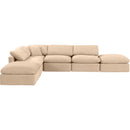 Meridian Indulge Beige Velvet Modular Sectional IMAGE 4