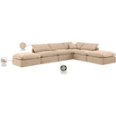Meridian Indulge Beige Velvet Modular Sectional IMAGE 8