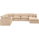 Meridian Indulge Beige Velvet Modular Sectional IMAGE 4
