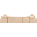 Meridian Indulge Beige Velvet Modular Sectional IMAGE 3