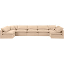 Meridian Indulge Beige Velvet Modular Sectional IMAGE 4