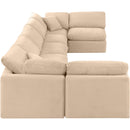 Meridian Indulge Beige Velvet Modular Sectional IMAGE 5