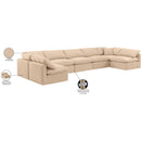 Meridian Indulge Beige Velvet Modular Sectional IMAGE 8