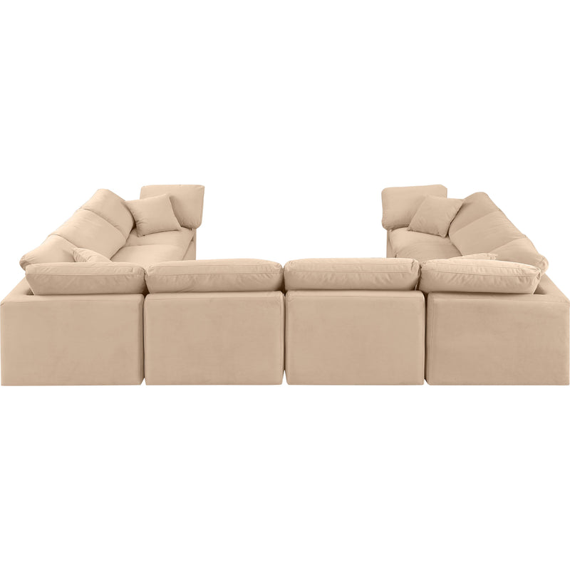 Meridian Indulge Beige Velvet Modular Sectional IMAGE 3