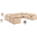 Meridian Indulge Beige Velvet Modular Sectional IMAGE 9