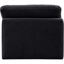 Meridian Indulge Black Velvet Armless Chair IMAGE 3