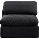 Meridian Indulge Black Velvet Armless Chair IMAGE 4