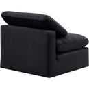 Meridian Indulge Black Velvet Armless Chair IMAGE 6