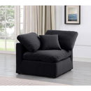 Meridian Indulge Black Velvet Corner Chair IMAGE 2