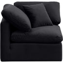 Meridian Indulge Black Velvet Corner Chair IMAGE 4
