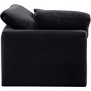 Meridian Indulge Black Velvet Corner Chair IMAGE 5