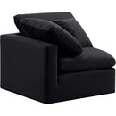 Meridian Indulge Black Velvet Corner Chair IMAGE 6