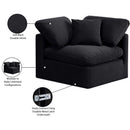 Meridian Indulge Black Velvet Corner Chair IMAGE 8