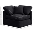 Meridian Indulge Black Velvet Corner Chair IMAGE 9