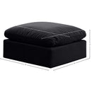 Meridian Indulge Black Velvet Ottoman IMAGE 6