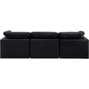 Meridian Indulge Black Velvet Modular Sofa IMAGE 3