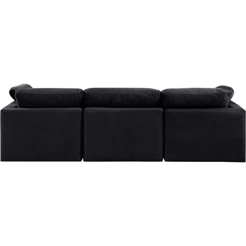 Meridian Indulge Black Velvet Modular Sofa IMAGE 3
