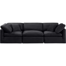 Meridian Indulge Black Velvet Modular Sofa IMAGE 4