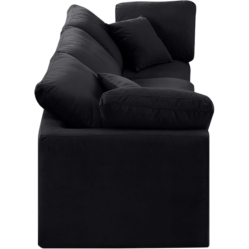 Meridian Indulge Black Velvet Modular Sofa IMAGE 5