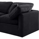 Meridian Indulge Black Velvet Modular Sofa IMAGE 6