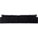 Meridian Indulge Black Velvet Modular Sofa IMAGE 3