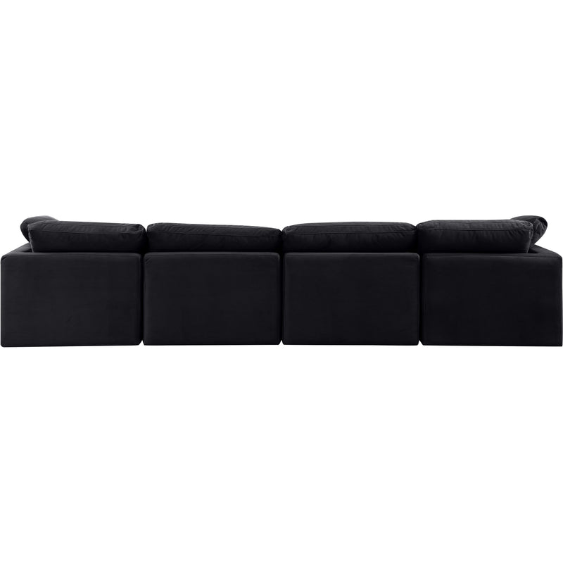 Meridian Indulge Black Velvet Modular Sofa IMAGE 3