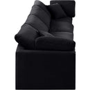 Meridian Indulge Black Velvet Modular Sofa IMAGE 5