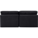 Meridian Indulge Black Velvet Modular Sofa IMAGE 3