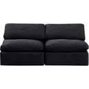 Meridian Indulge Black Velvet Modular Sofa IMAGE 4