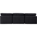 Meridian Indulge Black Velvet Modular Sofa IMAGE 3
