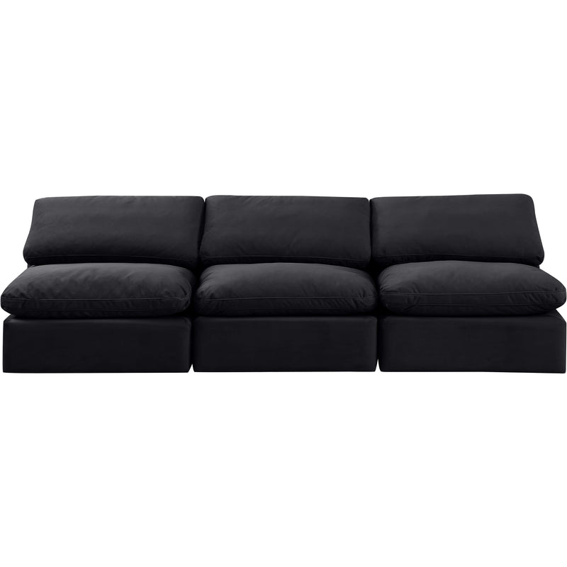 Meridian Indulge Black Velvet Modular Sofa IMAGE 4