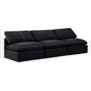 Meridian Indulge Black Velvet Modular Sofa IMAGE 8