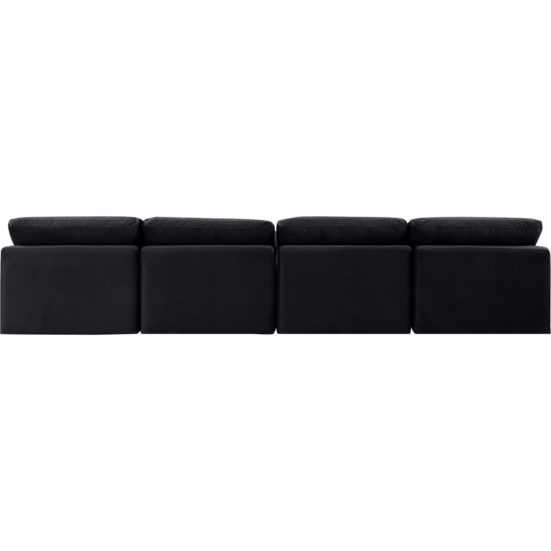 Meridian Indulge Black Velvet Modular Sofa IMAGE 3