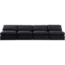 Meridian Indulge Black Velvet Modular Sofa IMAGE 4