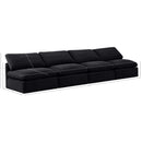 Meridian Indulge Black Velvet Modular Sofa IMAGE 8