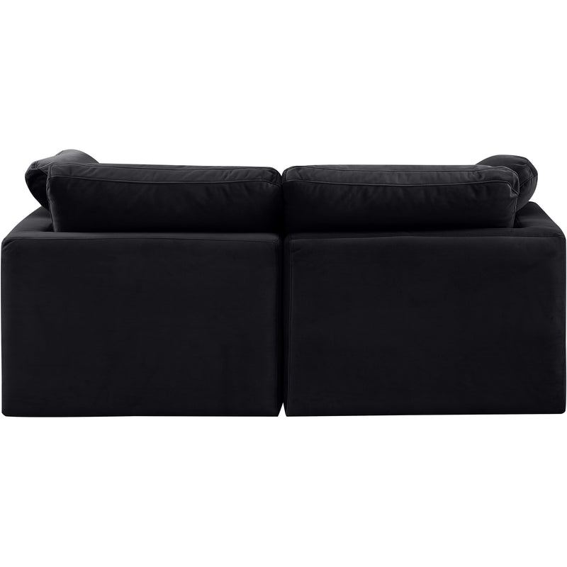 Meridian Indulge Black Velvet Modular Sofa IMAGE 3