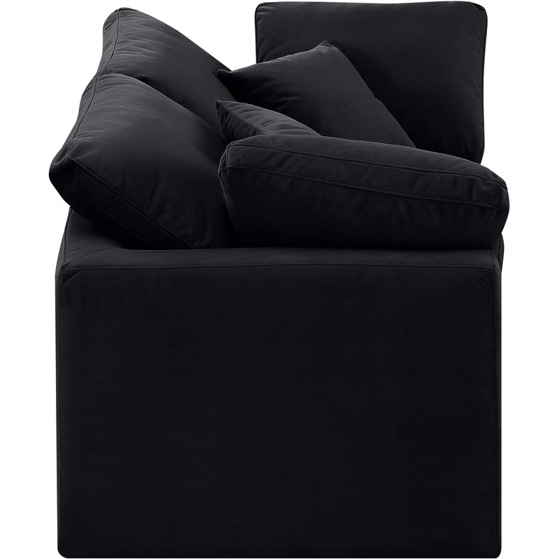 Meridian Indulge Black Velvet Modular Sofa IMAGE 5