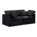 Meridian Indulge Black Velvet Modular Sofa IMAGE 9