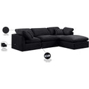 Meridian Indulge Black Velvet Modular Sectional IMAGE 8