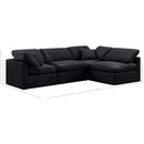 Meridian Indulge Black Velvet Modular Sectional IMAGE 10