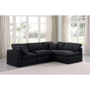 Meridian Indulge Black Velvet Modular Sectional IMAGE 2
