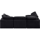 Meridian Indulge Black Velvet Modular Sectional IMAGE 3