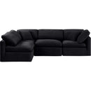 Meridian Indulge Black Velvet Modular Sectional IMAGE 4