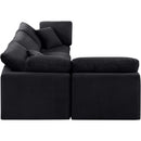 Meridian Indulge Black Velvet Modular Sectional IMAGE 5