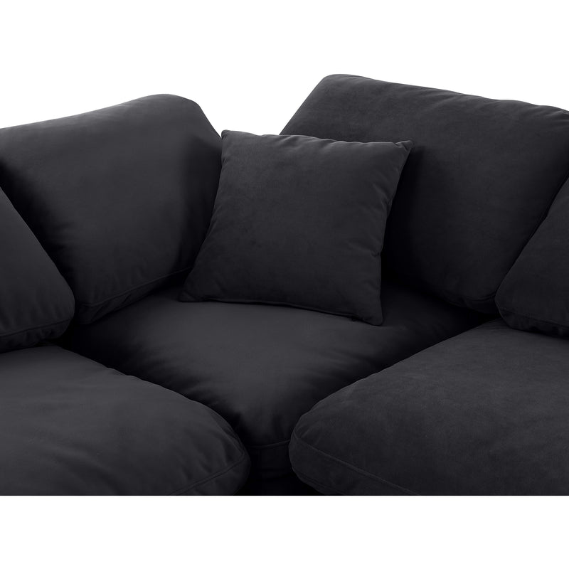 Meridian Indulge Black Velvet Modular Sectional IMAGE 7