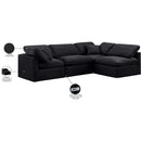 Meridian Indulge Black Velvet Modular Sectional IMAGE 9
