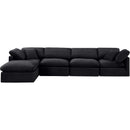 Meridian Indulge Black Velvet Modular Sectional IMAGE 4